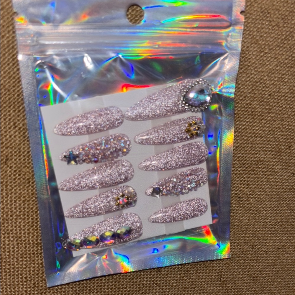 Glitter Press-On Nails